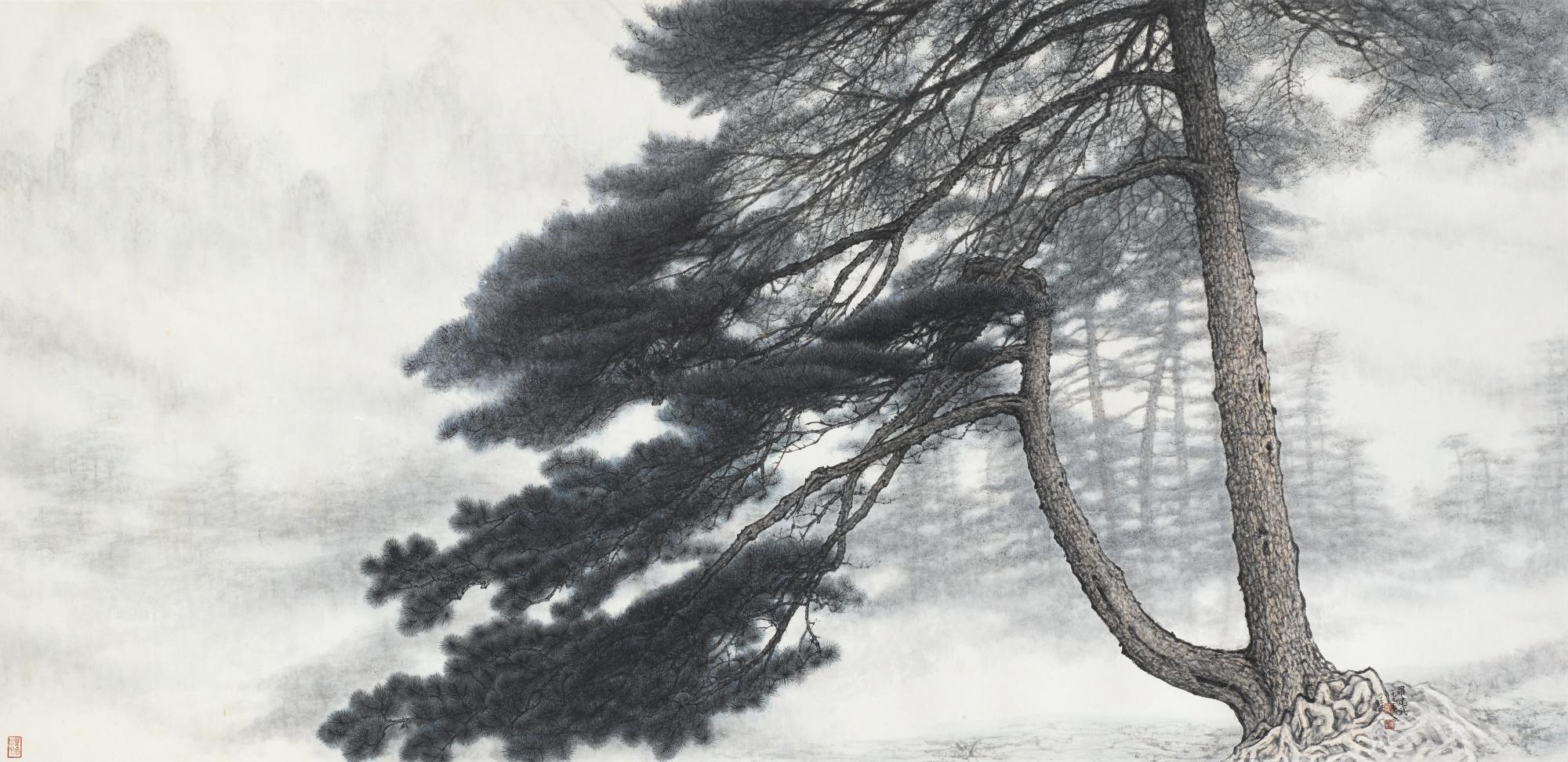 Luo Jianwu - Windblown Pine