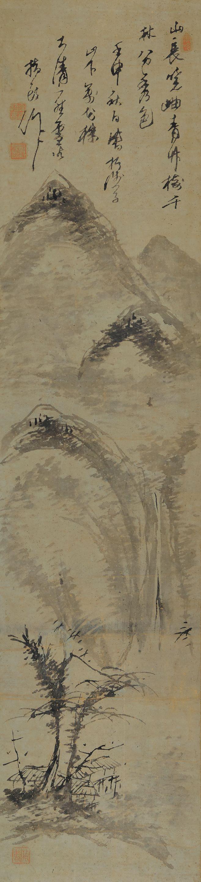 Luo Qing - Finger Painted Landscape, 1872