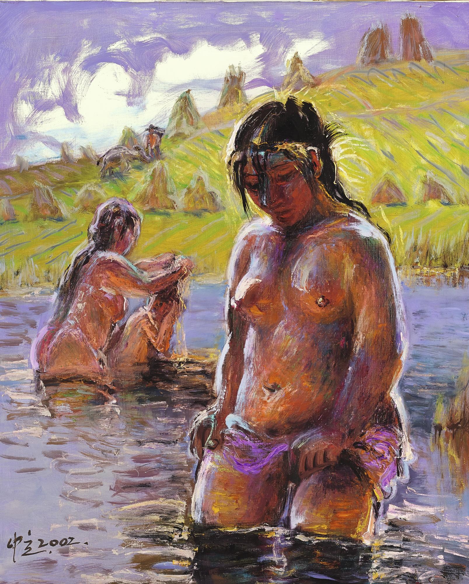 Luo Zhongli - Bathers In The Sun