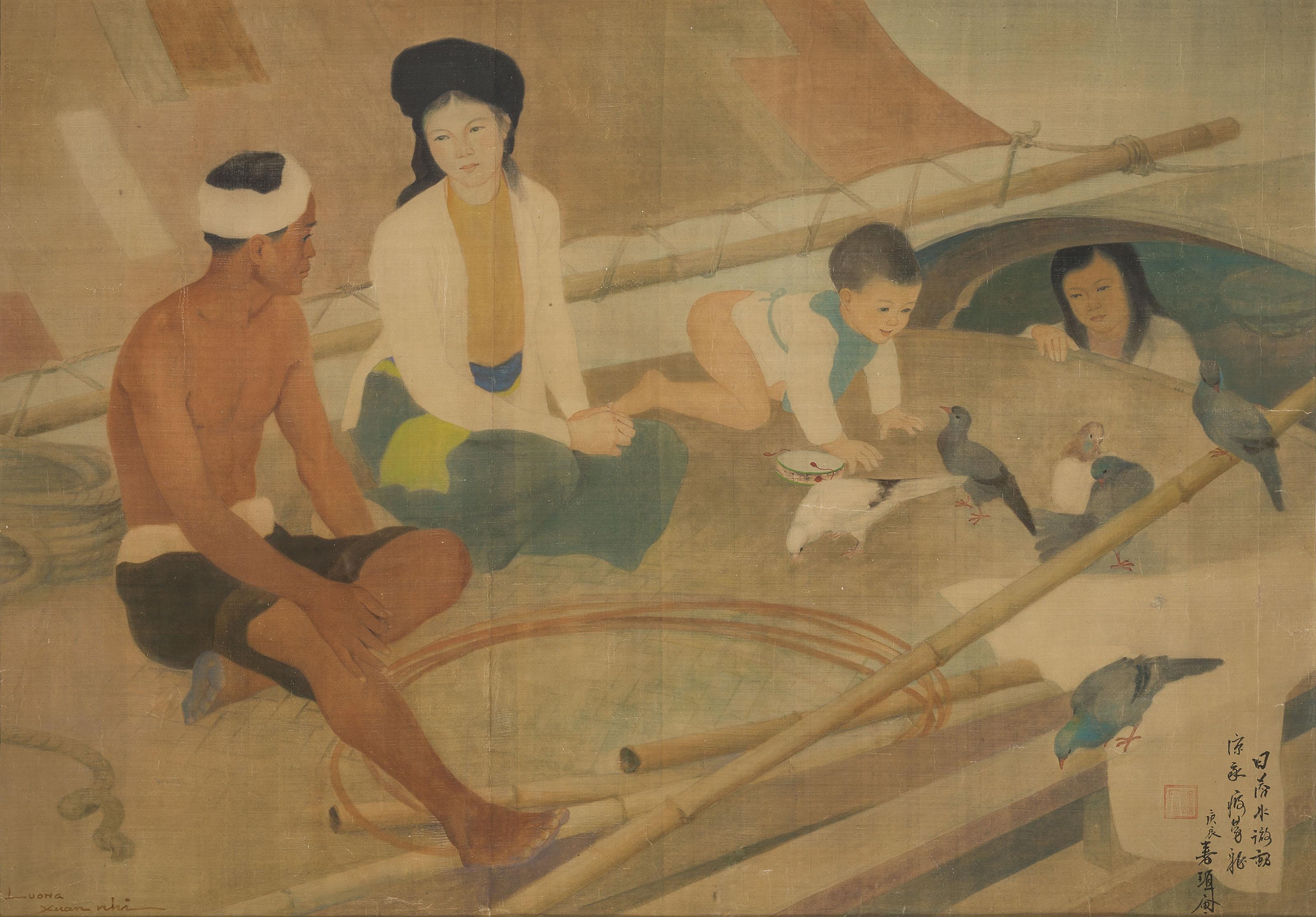 Luong Xuan Nhi - Le Pécheur Et Sa Famille (Fisherman And Family)