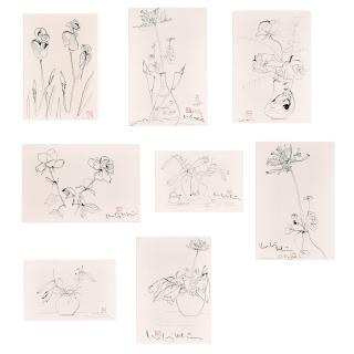 Luu Cong Nhan - Eight drawings of flowers
