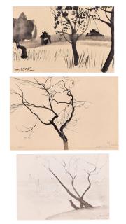 Luu Cong Nhan - Three drawings of trees