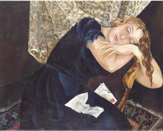 Lydia Dmitrievsky - Self Portrait With Letter