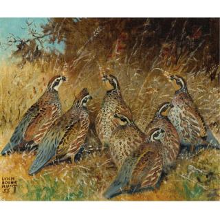 Lynn Bogue Hunt - American The Gleaners-Quail (Two Works)