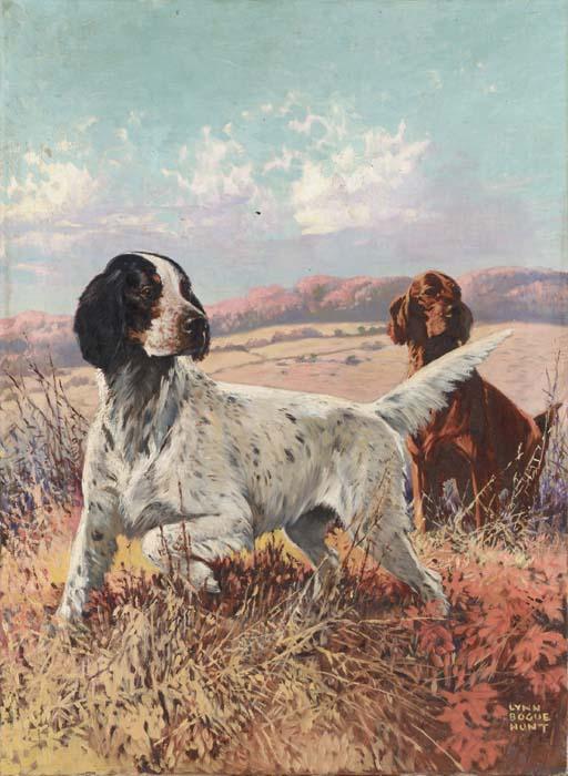 Lynn Bogue Hunt - Two Setters at point