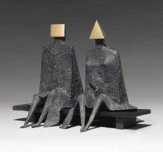 Lynn Chadwick, R.A. - Maquette I Sitting Couple On Bench
