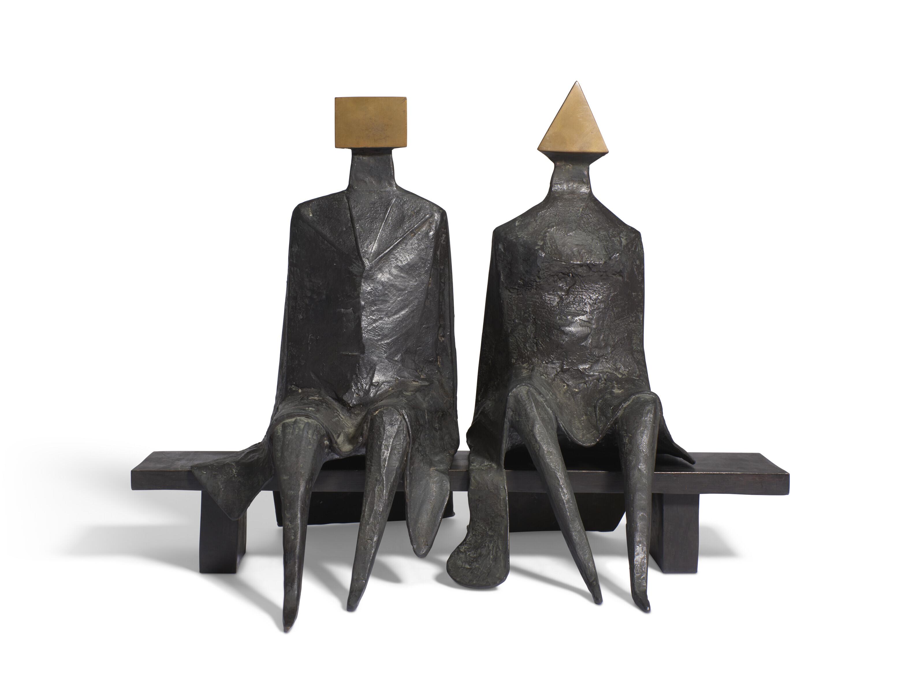 Lynn Chadwick, R.A. - Maquette II Sitting Couple On Bench