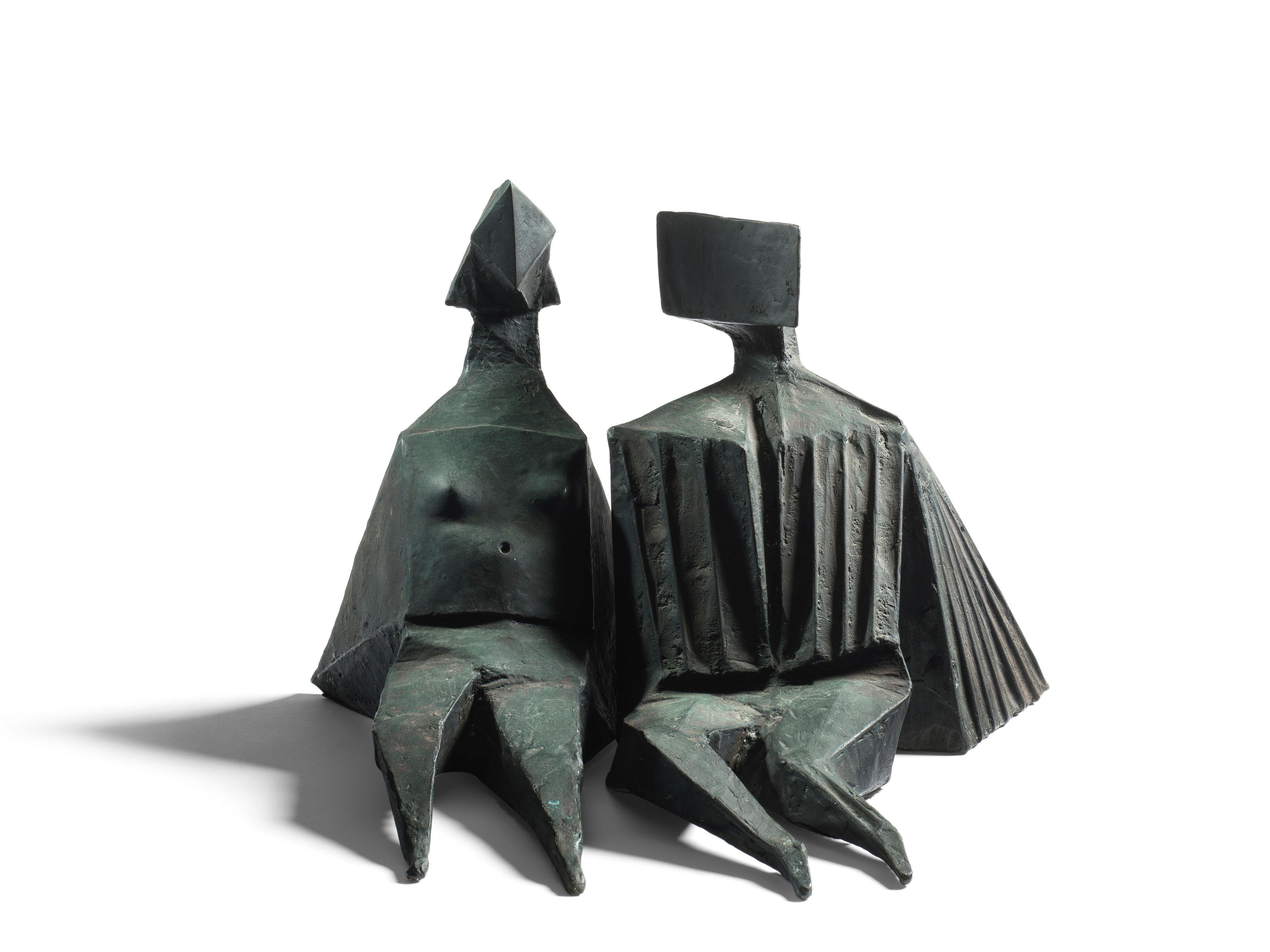 Lynn Chadwick R.A. - Pair of Sitting Figures VIII