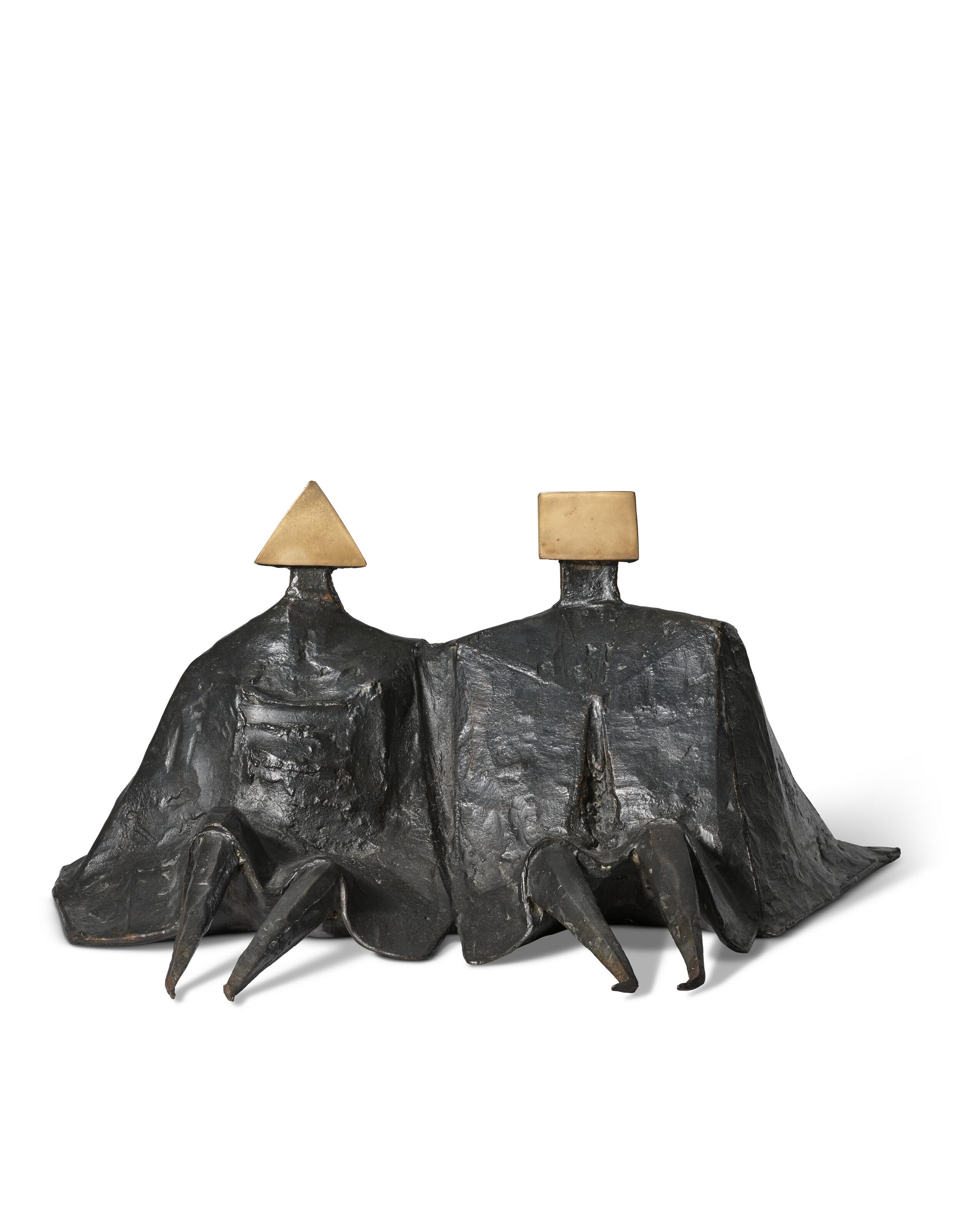 Lynn Chadwick, R.A. - Sitting Couple in Robes IV