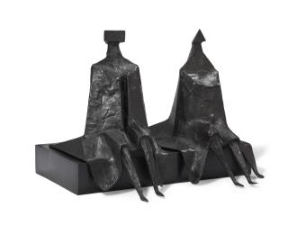 Lynn Chadwick, R.A. - Sitting Figures in Robes II