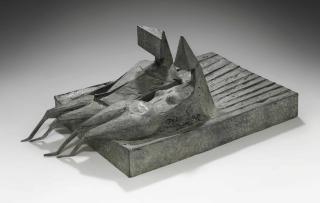 Lynn Chadwick, R.A. - Two Lying Figures on Base