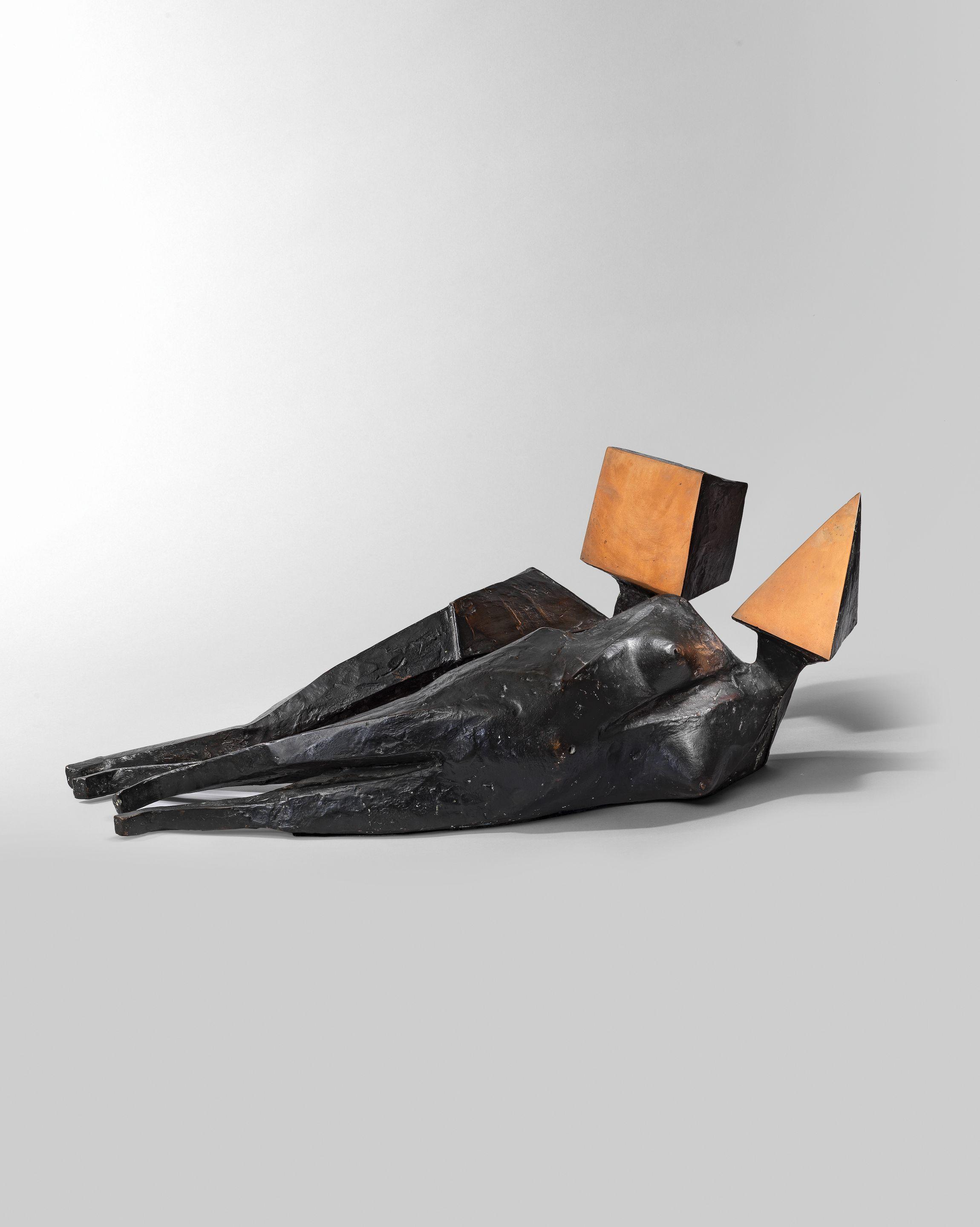 Lynn Chadwick R.A. - Two Reclining Figures 80.1 cm. (31 1/2 in.) long (excluding the base)