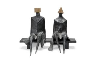 Lynn Chadwick - Maquette II Sitting Couple on Bench