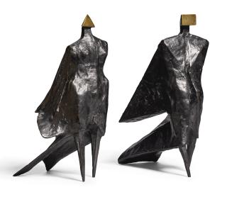 Lynn Chadwick - Pair Of Cloaked Figures Iv