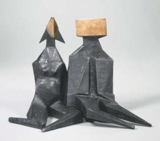 Lynn Chadwick - Pair of Sitting Figures IV