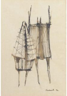 Lynn Chadwick - Study For Maquette For Teddy Boy And Girl