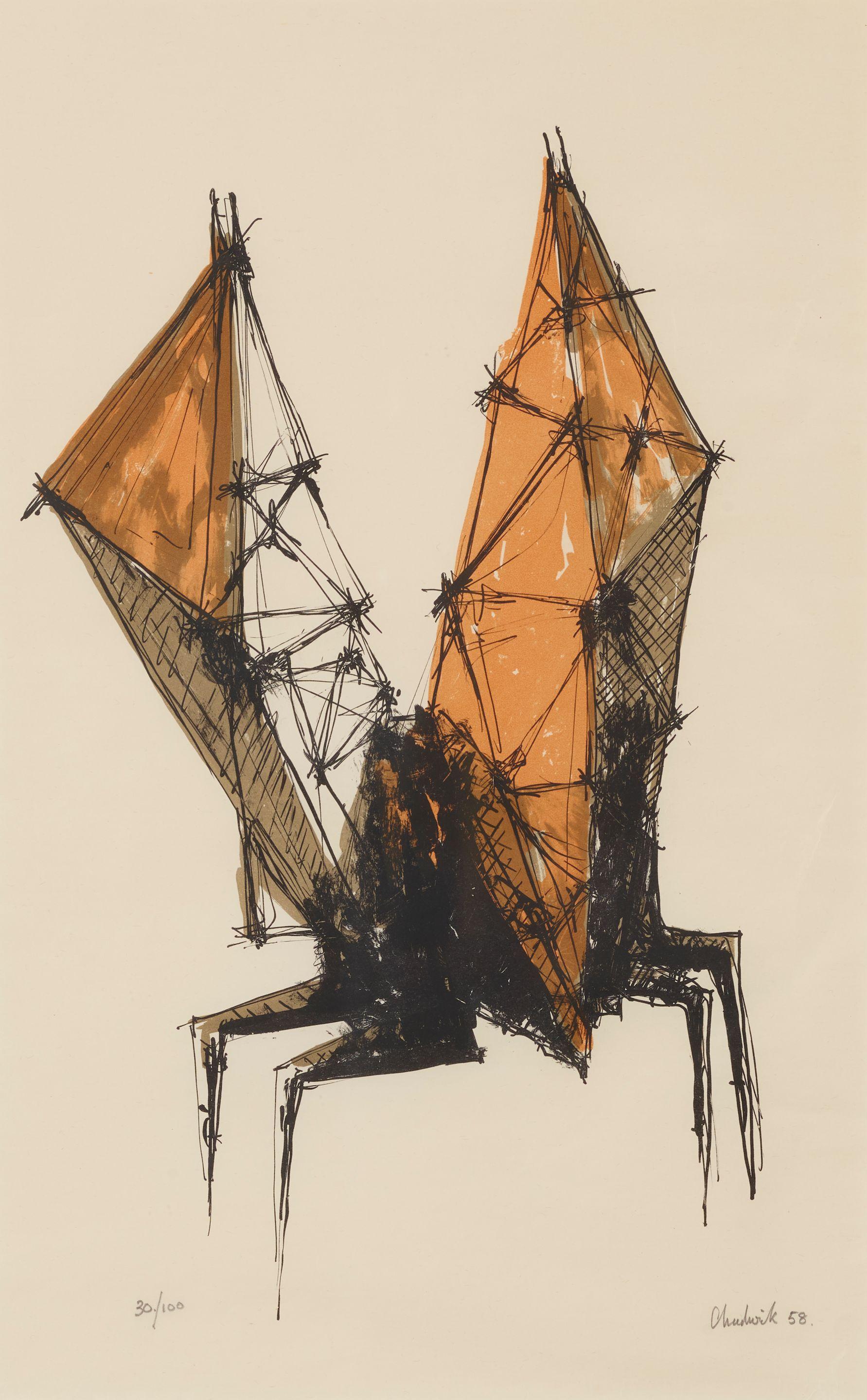 Lynn Chadwick - Teddy Boy & Teddy Girl (Winged Figure)