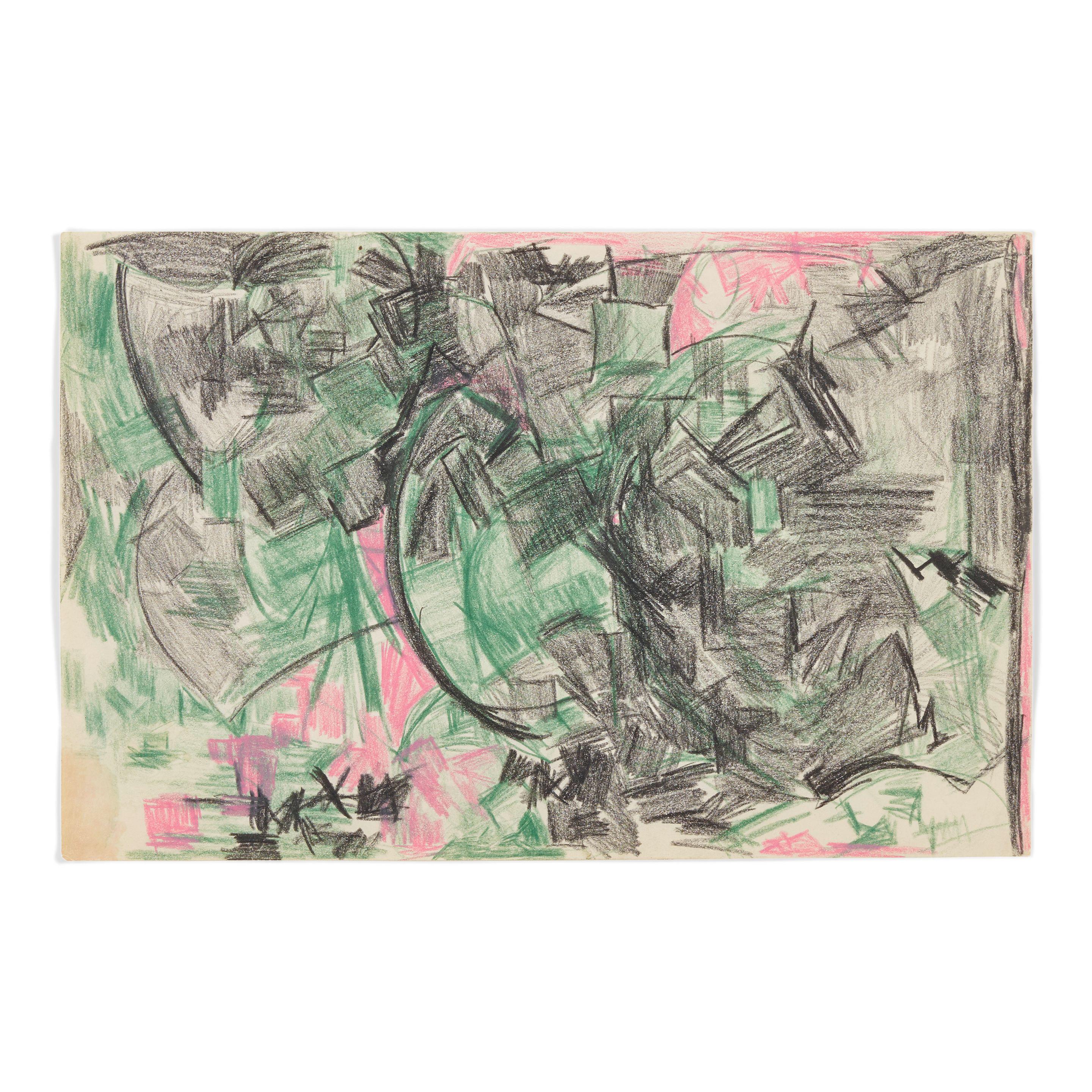 Lynne Drexler - Untitled (Green and Pink), 1958