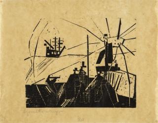 Lyonel Feininger - Am Quai (Marine)