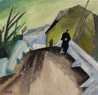 Lyonel Feininger - Auf der Brücke (Ober Weimar)
