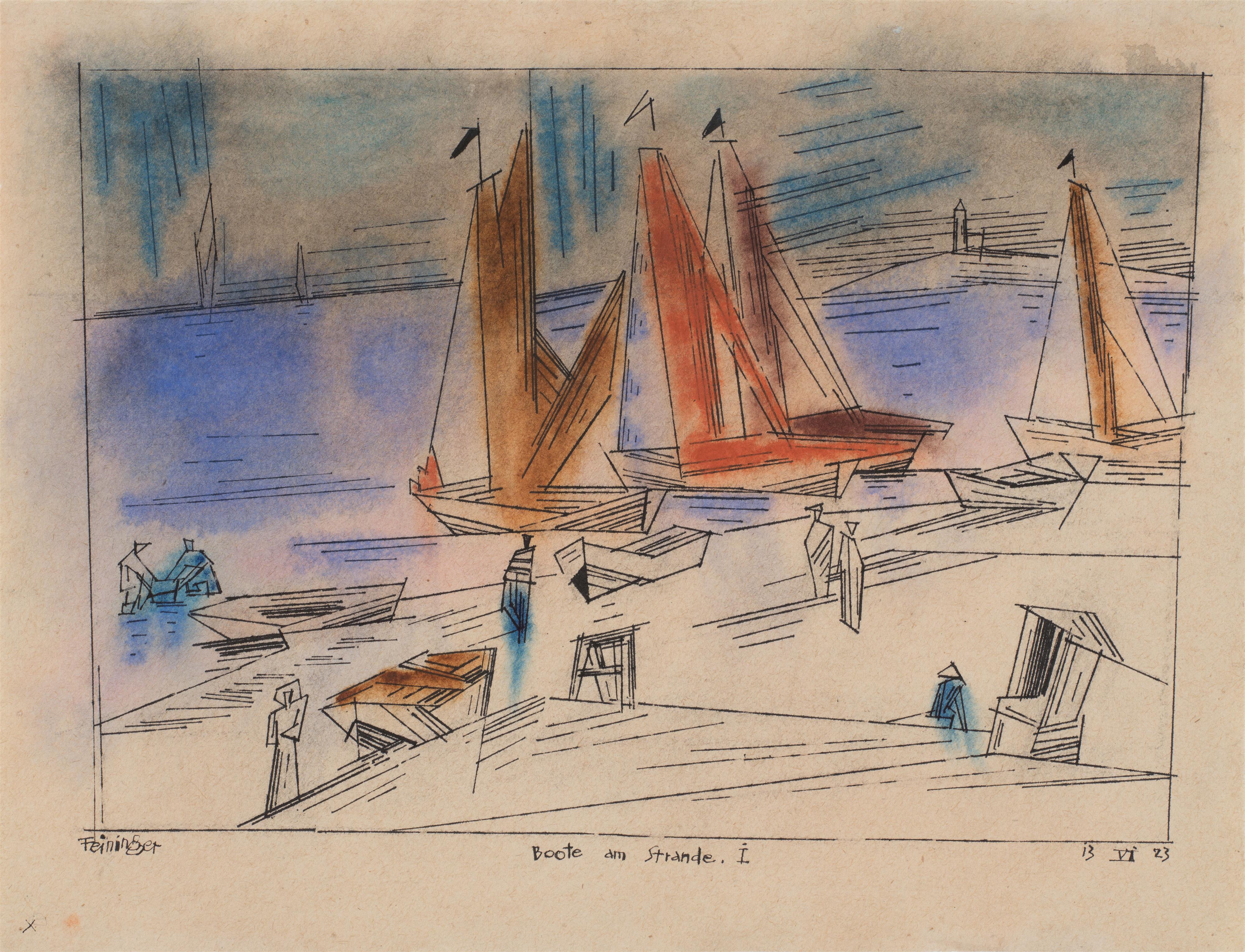 Lyonel Feininger - Boote am Strande I