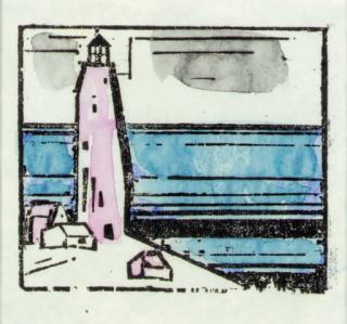 Lyonel Feininger - Buildings with Five Stars; Lighthouse; and Sailing Ship with Two Stars (P. W262; W278; and W291)