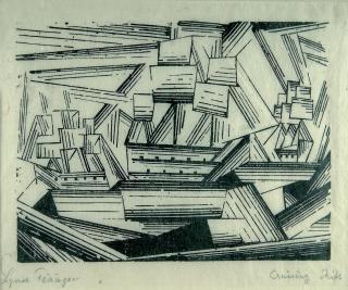 Lyonel Feininger - „Cruising ships“ (Kreuzende Segelschiffe 2).