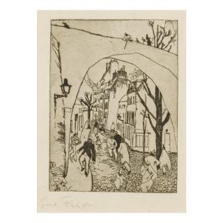 Lyonel Feininger - Die Grüne Brücke (The Green Bridge) (Prasse E22)