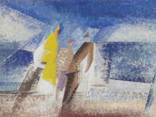 Lyonel Feininger - Figures on the Seashore (On the Beach)