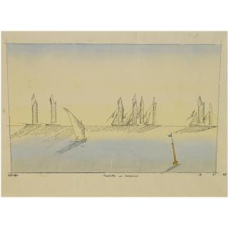 Lyonel Feininger - Fischkutter Vor Swinemünde (Fishing Boat At Swinemünde)