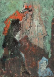 Lyonel Feininger - French Gendarme (Running Man with Red Scarf).