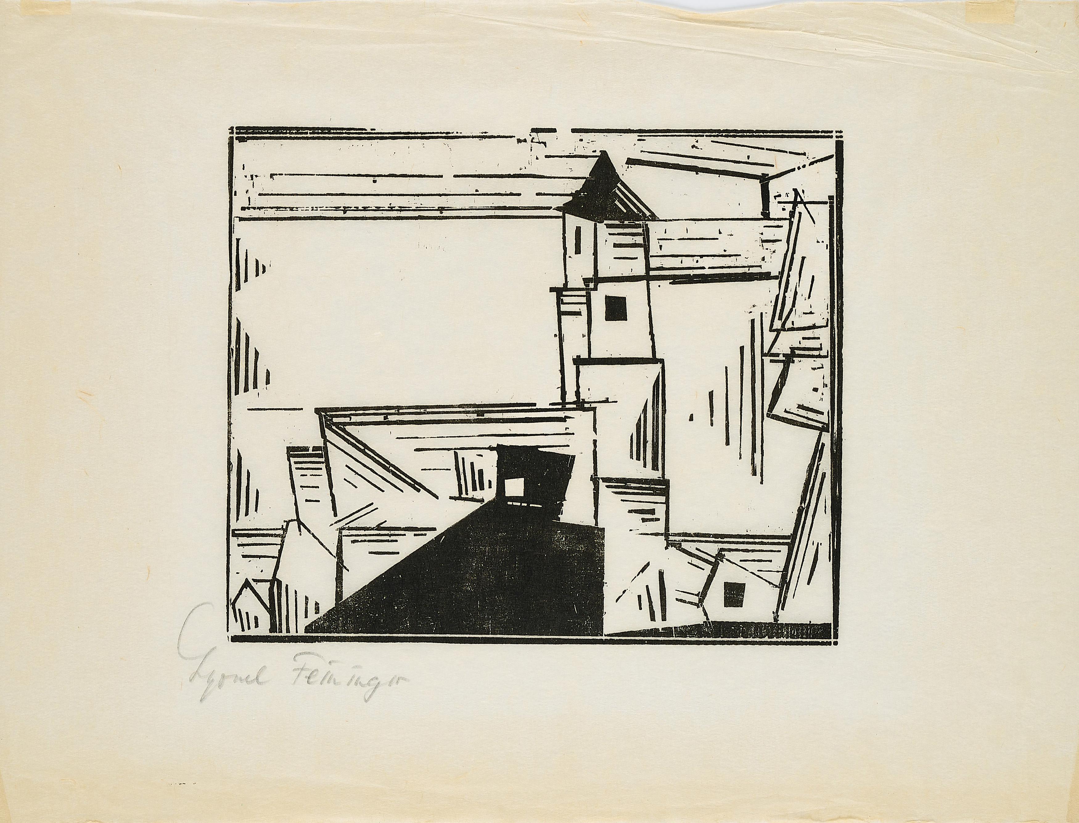 Lyonel Feininger - Gelbe Dorfkirche 3.
