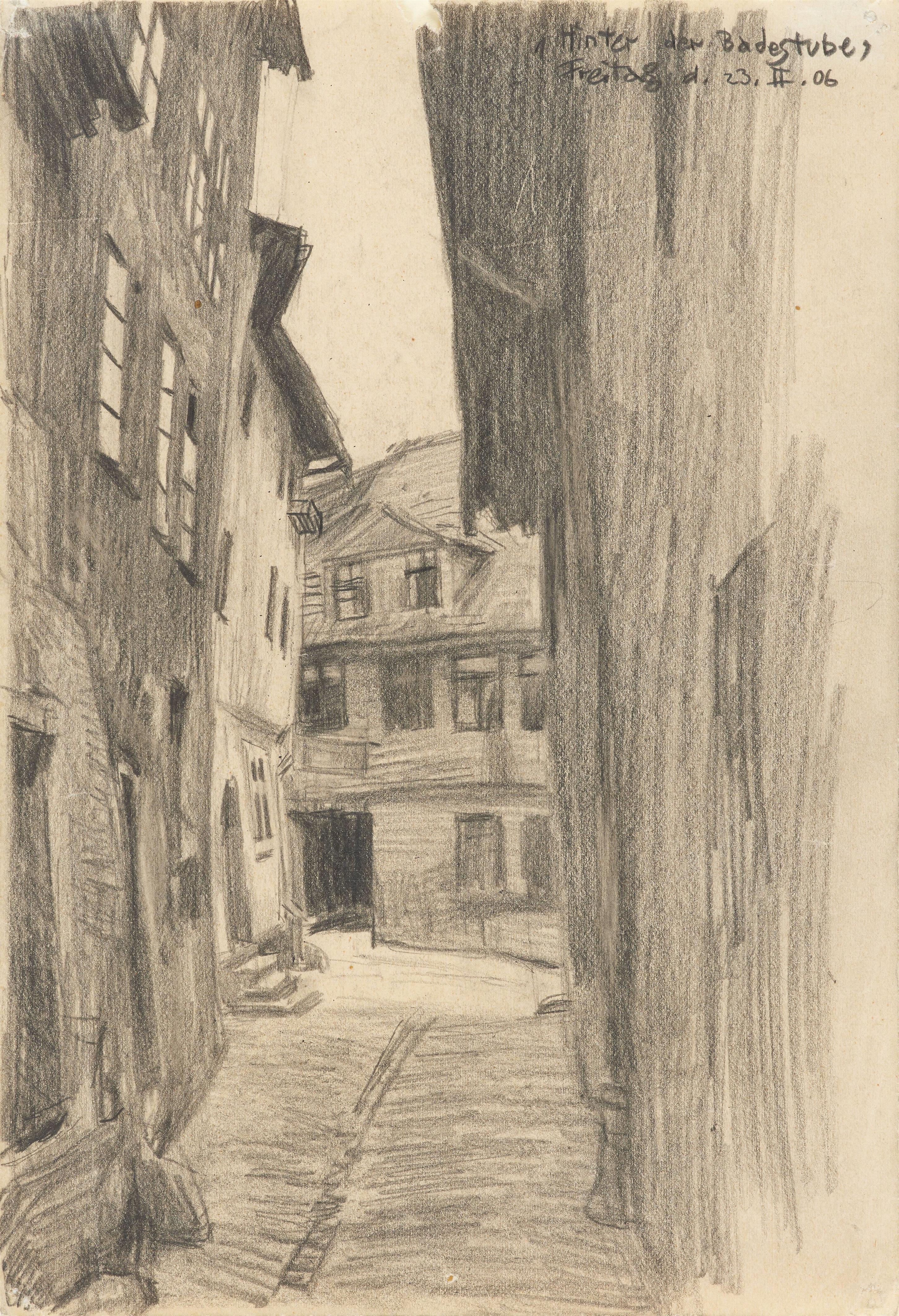 Lyonel Feininger - Hinter der Badestube