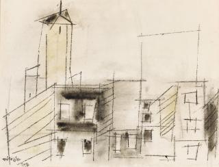 Lyonel Feininger - Houses in a City