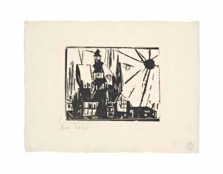 Lyonel Feininger - Lehnstedt (Troistedt), from: Die Schaffenden (Prasse W. 192)