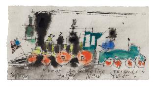 Lyonel Feininger - Locomotive