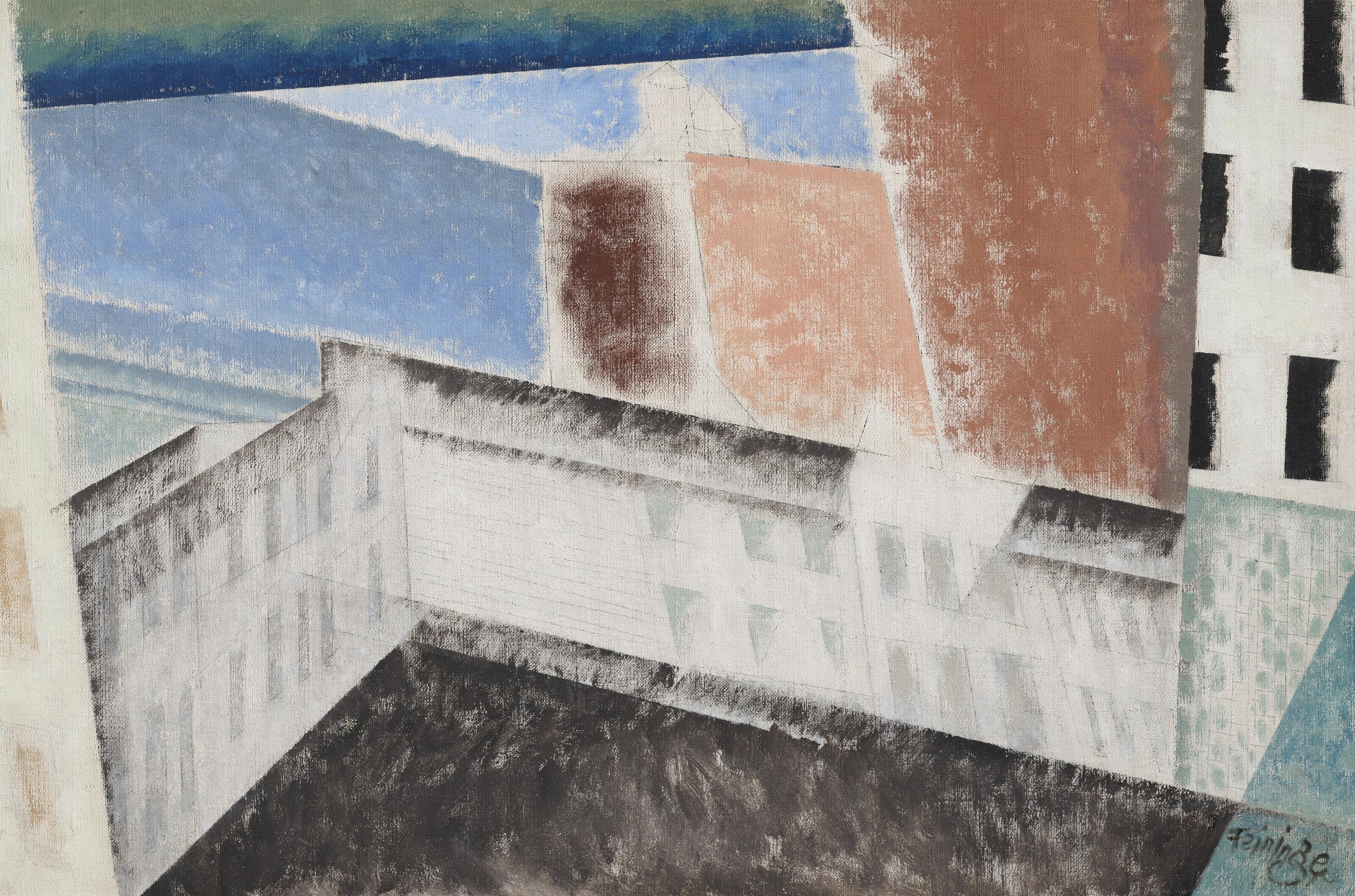 Lyonel Feininger - New York Architectural Composition I