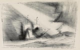 Lyonel Feininger - Off the Coast, Stone 3 (Vor der Küste, Stein 3)