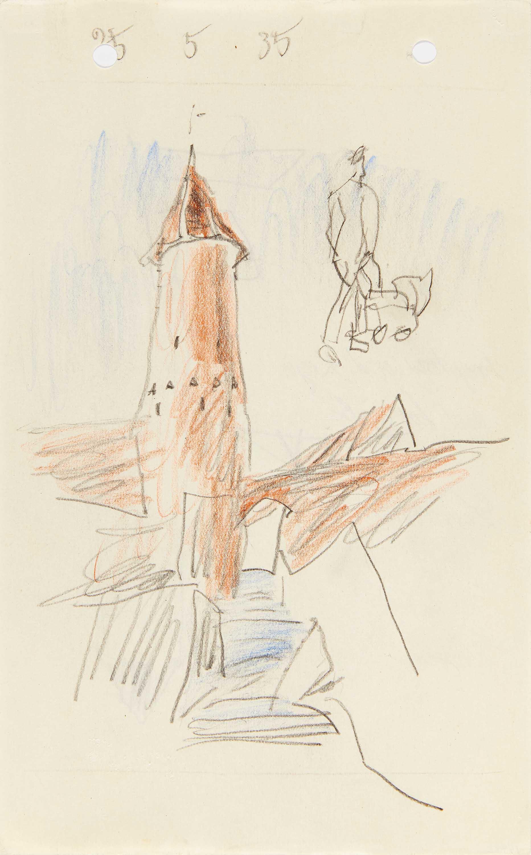 Lyonel Feininger - Ohne Titel (Grützturm in Treptow an der Rega).
