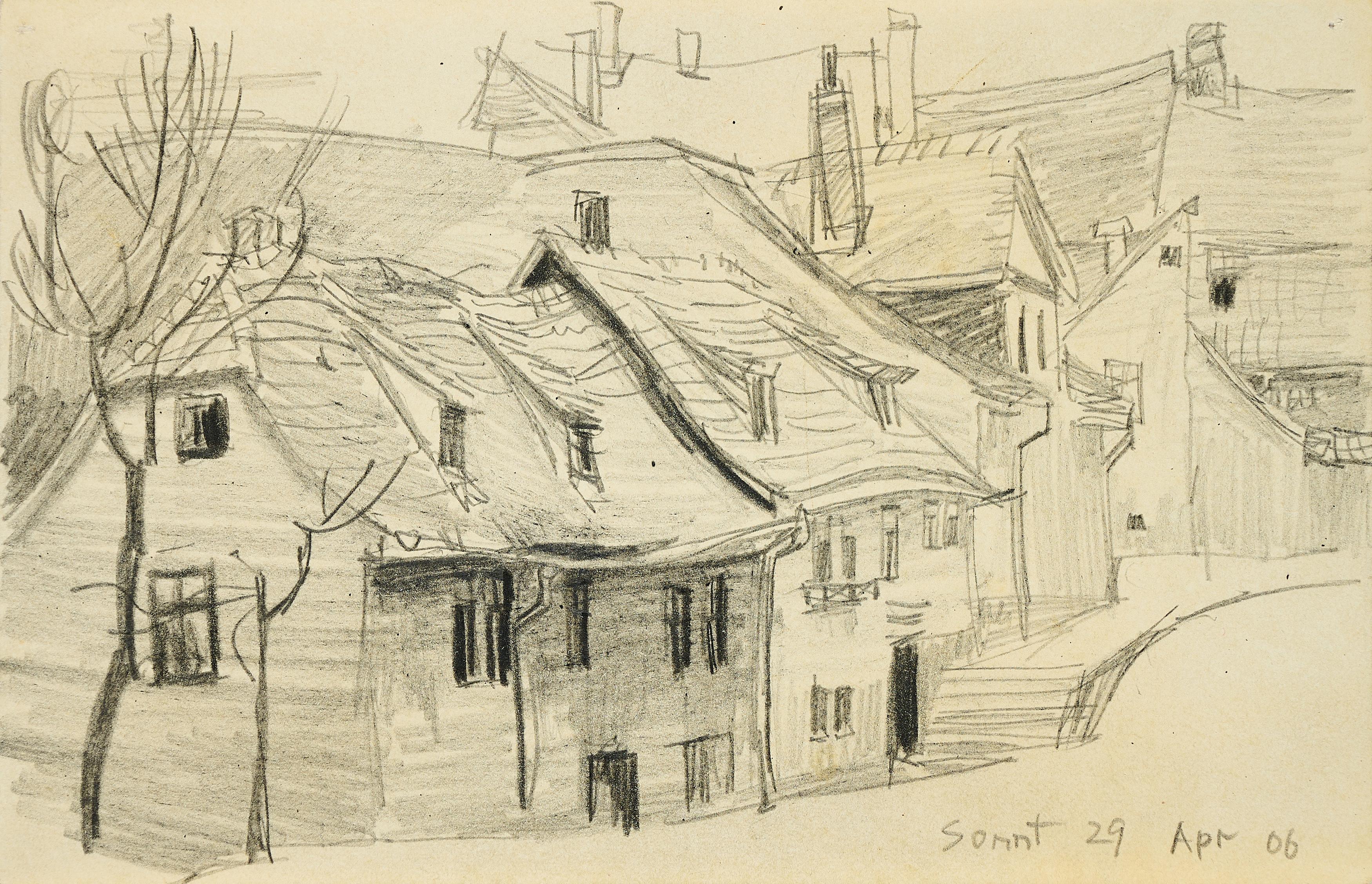 Lyonel Feininger - Ohne Titel (Straße).