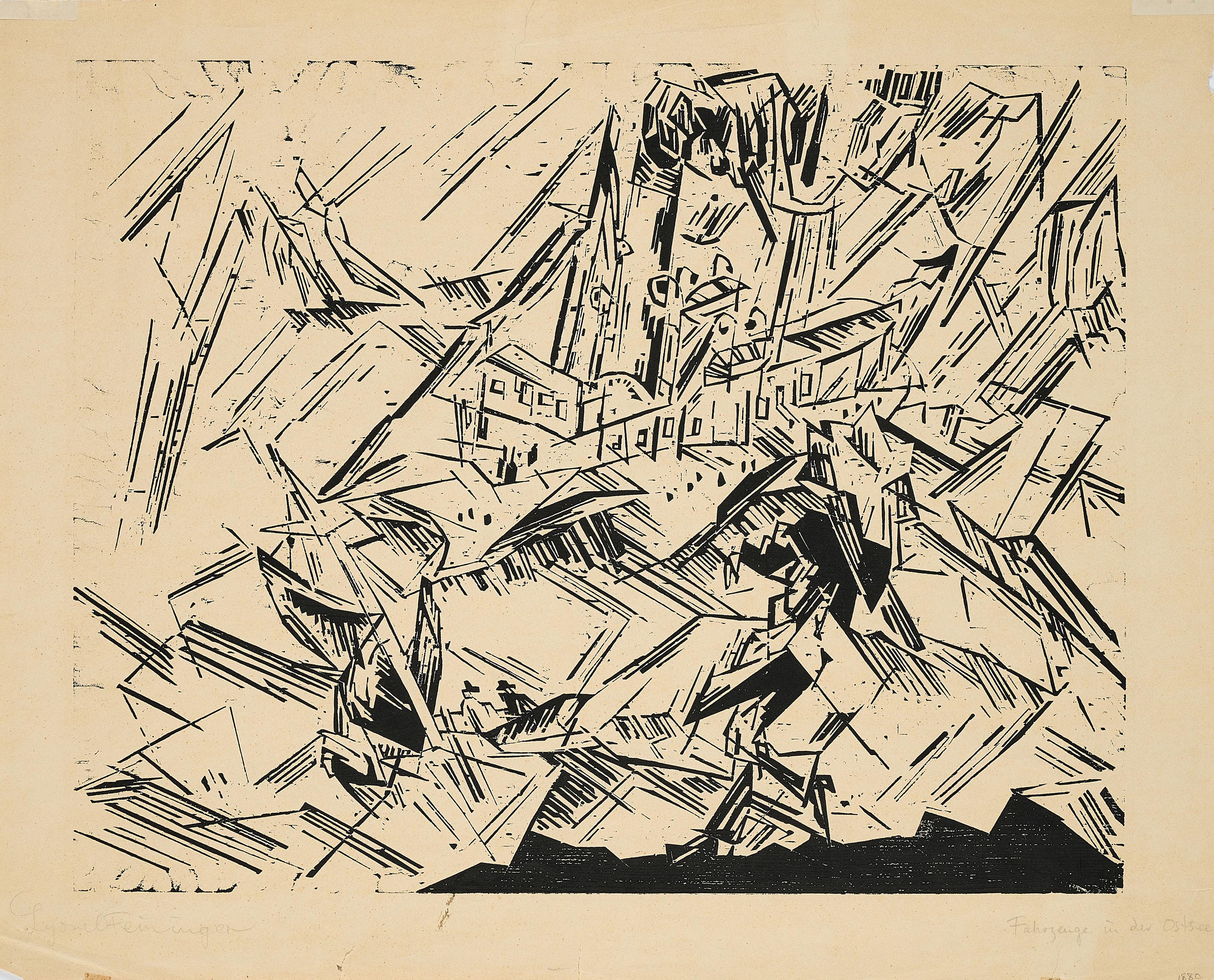 Lyonel Feininger - Ostsee Dampfer (Fahrzeuge in der Ostsee).