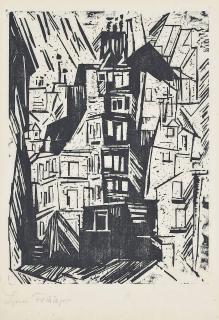 Lyonel Feininger - Pariser Häuser (Hohe Häuser in Paris)