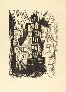 Lyonel Feininger - Pariser Häuser.