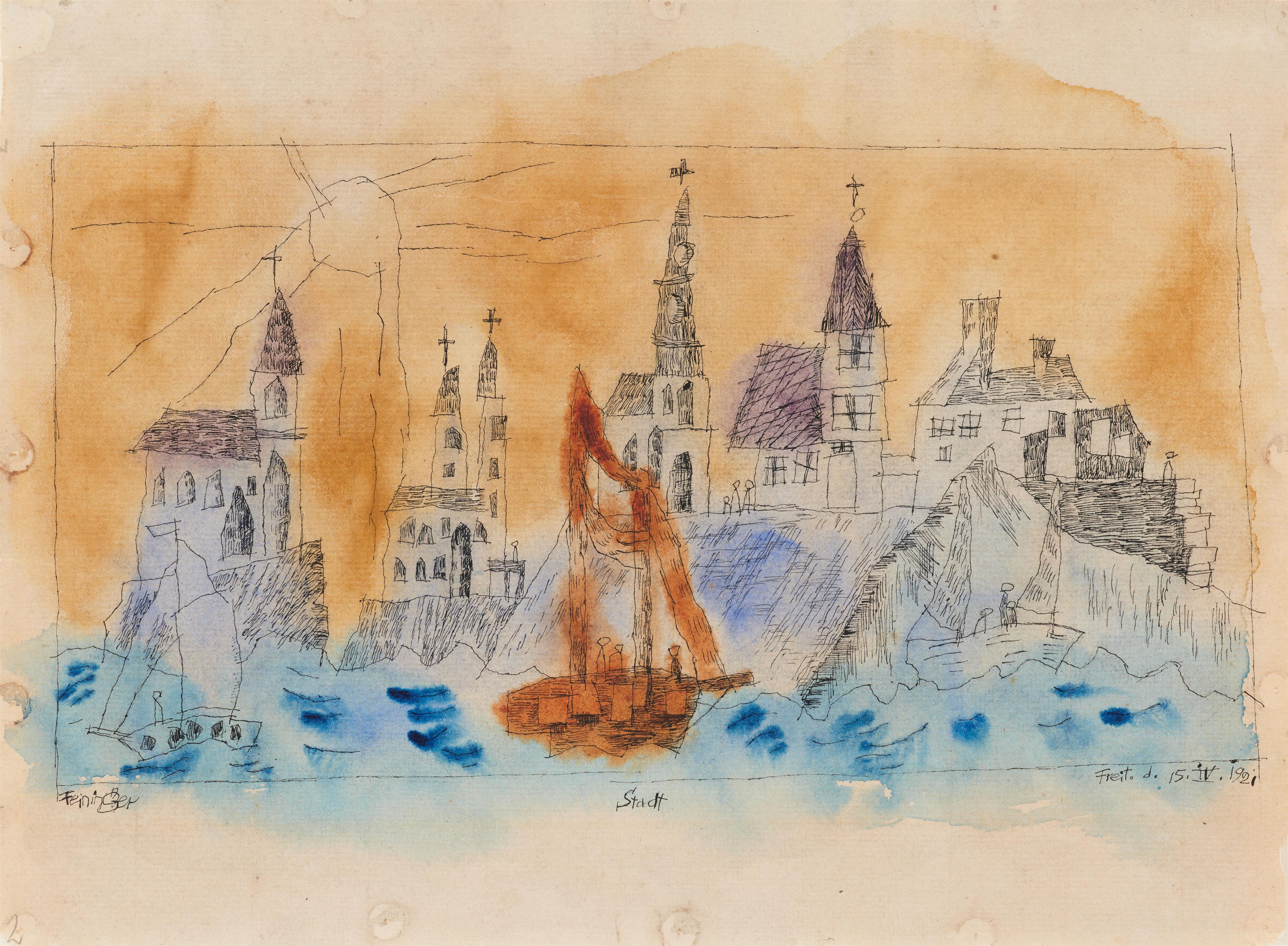 Lyonel Feininger - Stadt