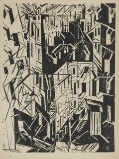 Lyonel Feininger - Strasse In Paris (Prasse W97)