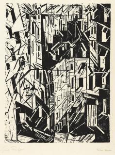 Lyonel Feininger - Street in Paris (P. W97)