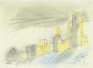 Lyonel Feininger - Street with Houses