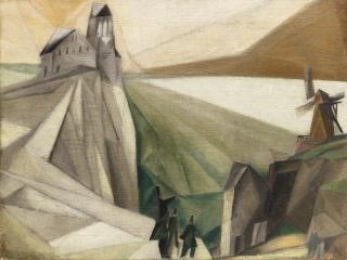 Lyonel Feininger - Study, On The Cliffs (Early Attempt At Cubist Form)