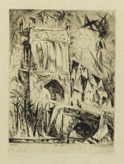 Lyonel Feininger - The Gate (Das Tor) (P. E 52)