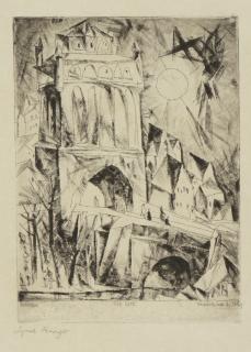 Lyonel Feininger - The Gate (Das Tor) (P. E 52)